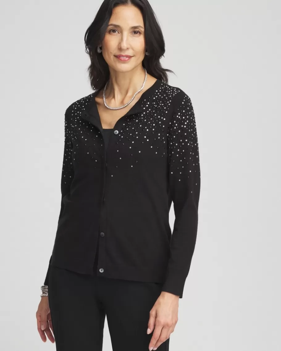 Chico's Embellished Button Cardigan