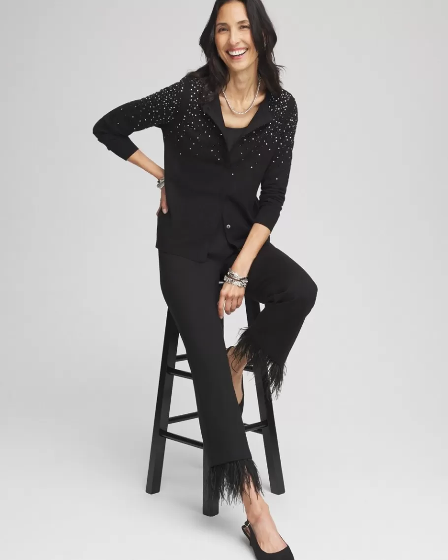 Chico's Embellished Button Cardigan