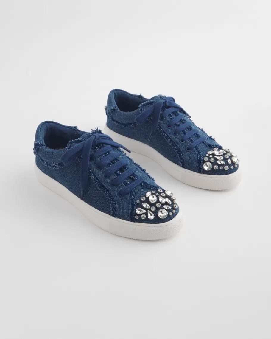 Chico's Embellished Denim Sneakers