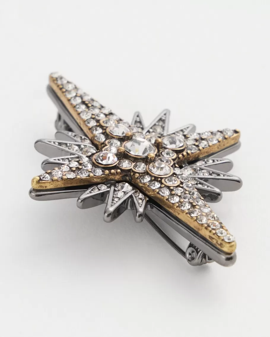 Chico's Embellished North Star Brooch