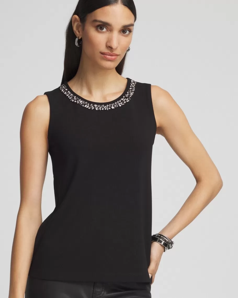 Chico's Embellished Ponte Tank