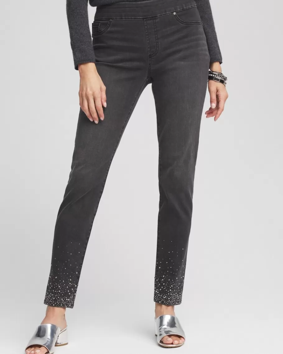 Chico's Embellished Pull-On Ankle Jeggings