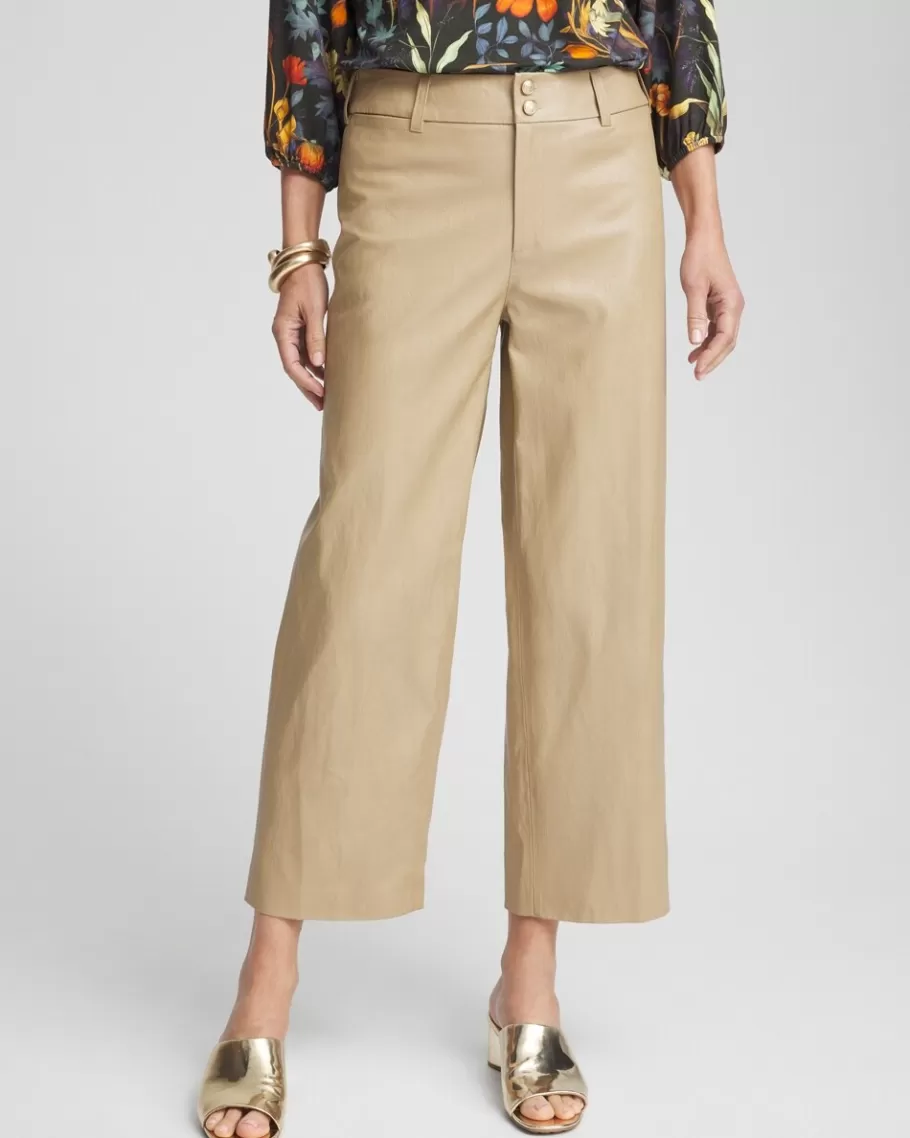 Chico's Faux Leather Trouser Crops