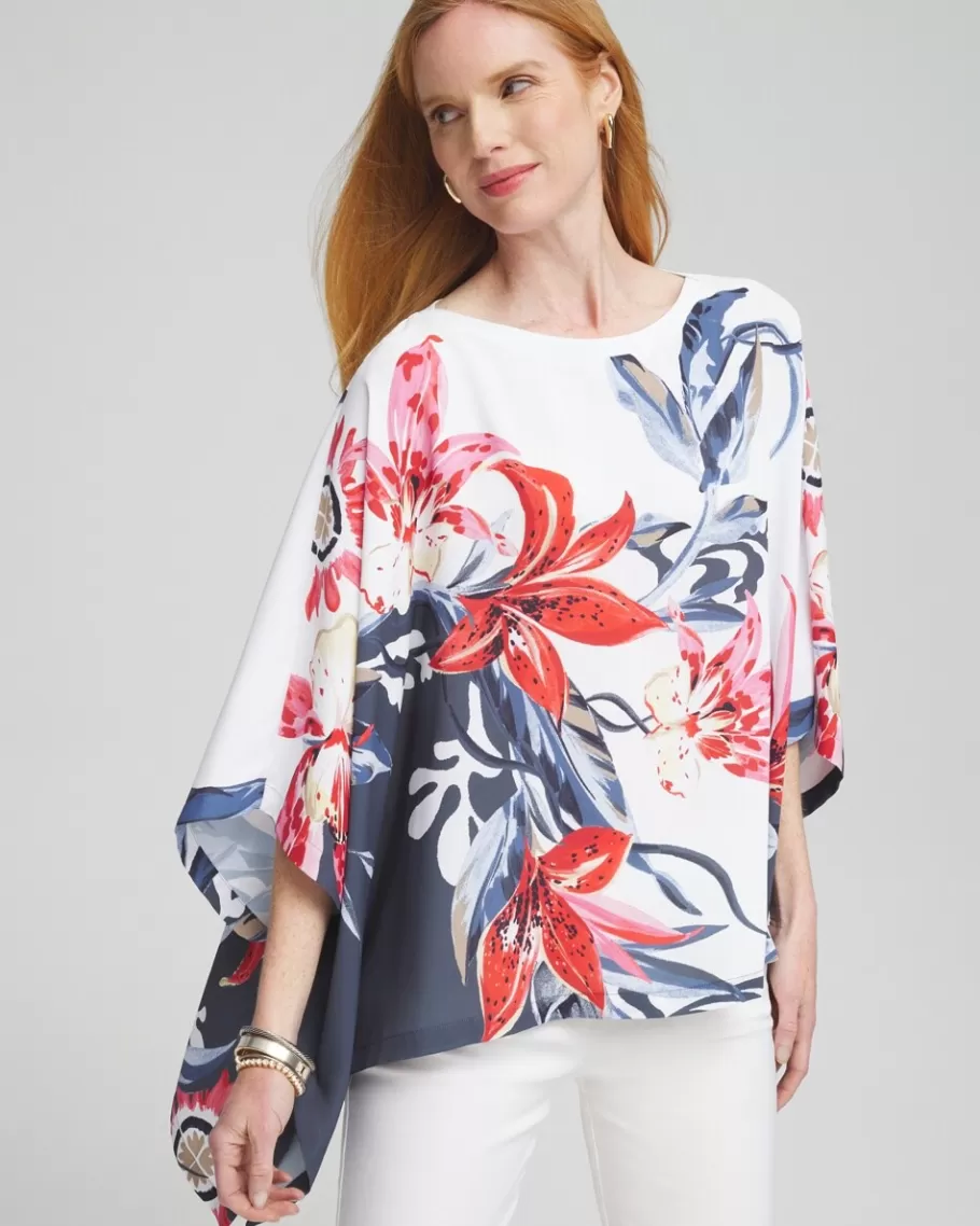 Chico's Floral Poncho