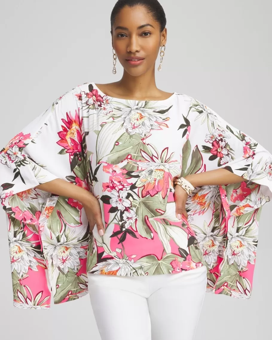 Chico's Floral Poncho