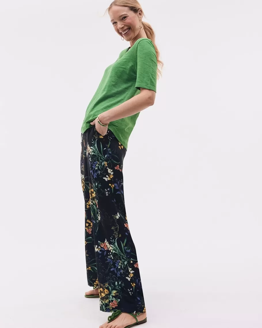 Chico's Floral Wide Leg Soft Pants