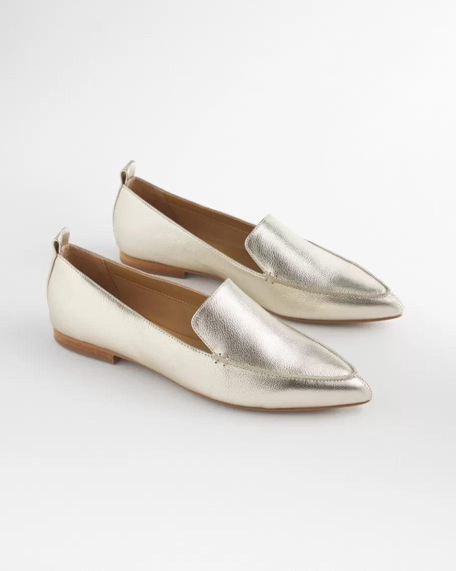 Chico's Metallic Leather Loafer