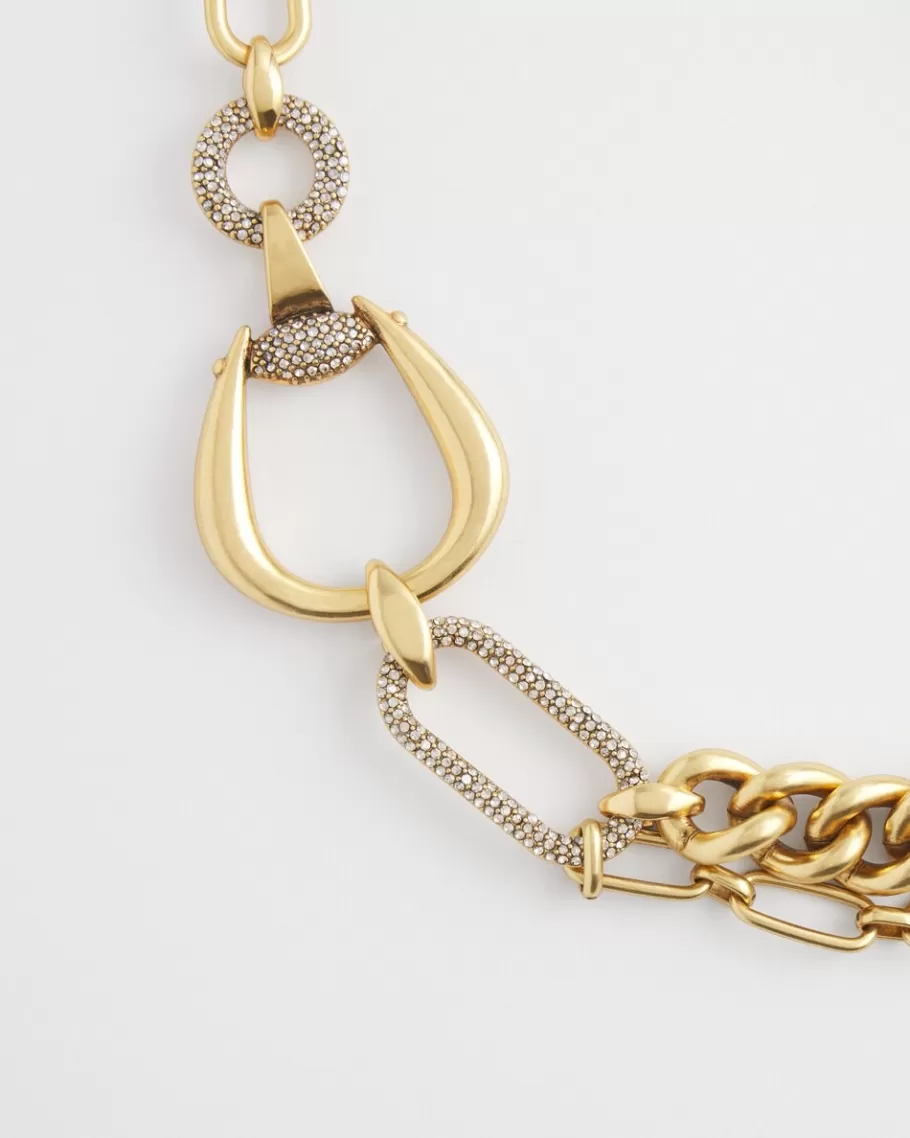 Chico's Tone Horsebit Necklace