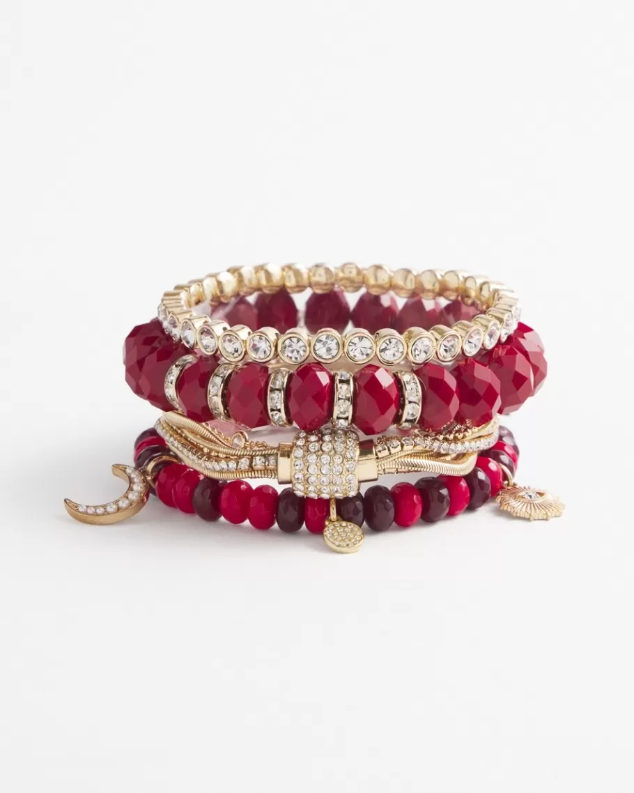 Chico's Tone Multi Strand Pavé Bracelet