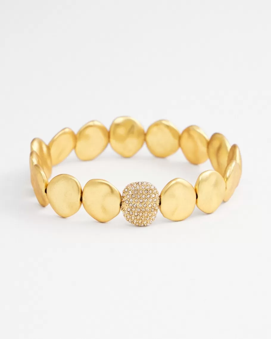 Chico's Tone Pavé Beaded Bracelet