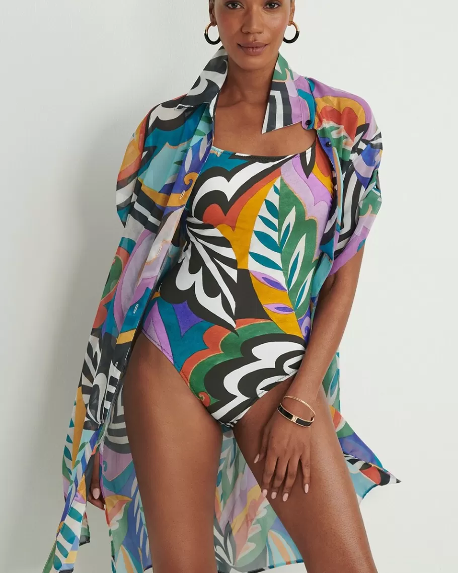 Chico's Gottex Button Down Coverup