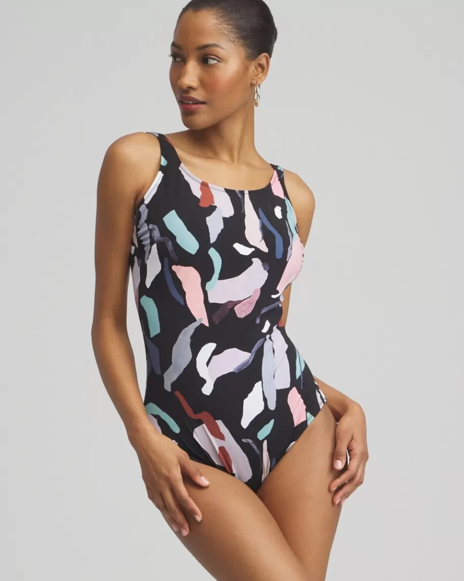 Chico's Gottex Rocky High Neck One Piece Swimsuit