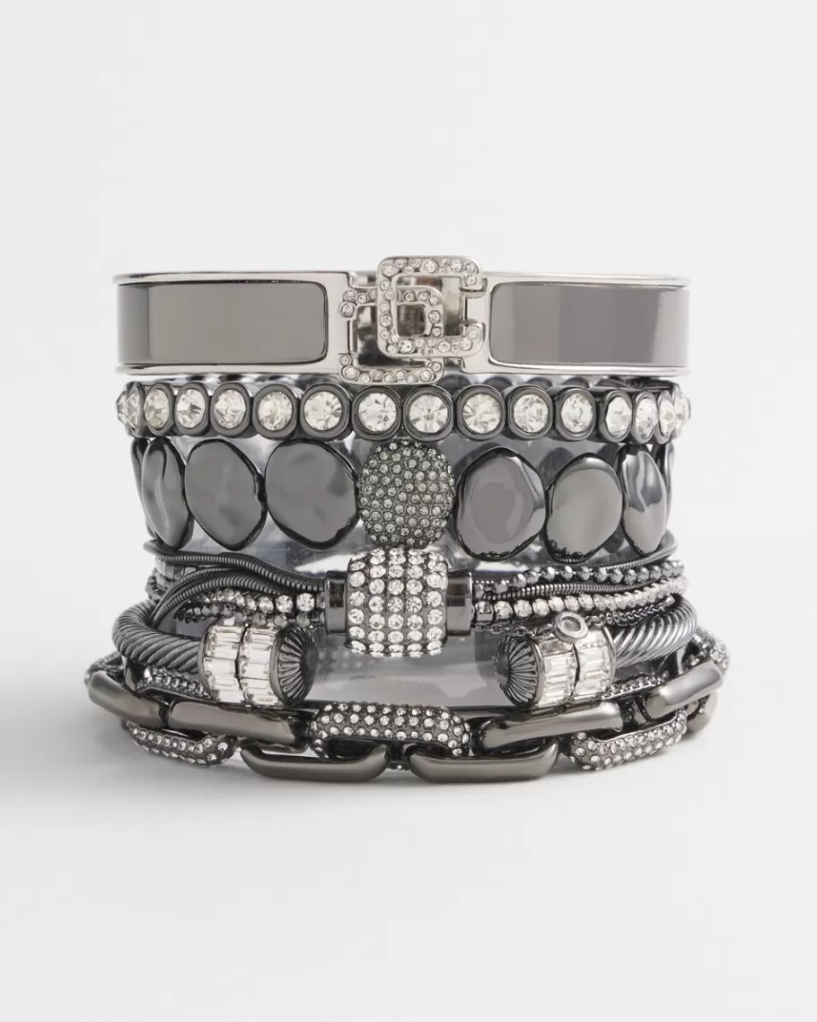 Chico's Link Pavé Stretch Bracelet