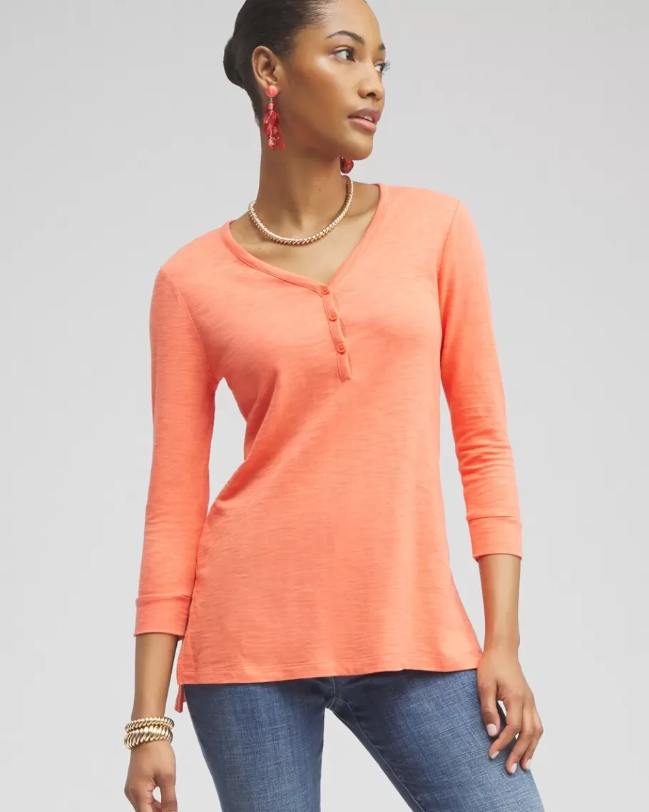 Chico's Henley Side Slit Tunic