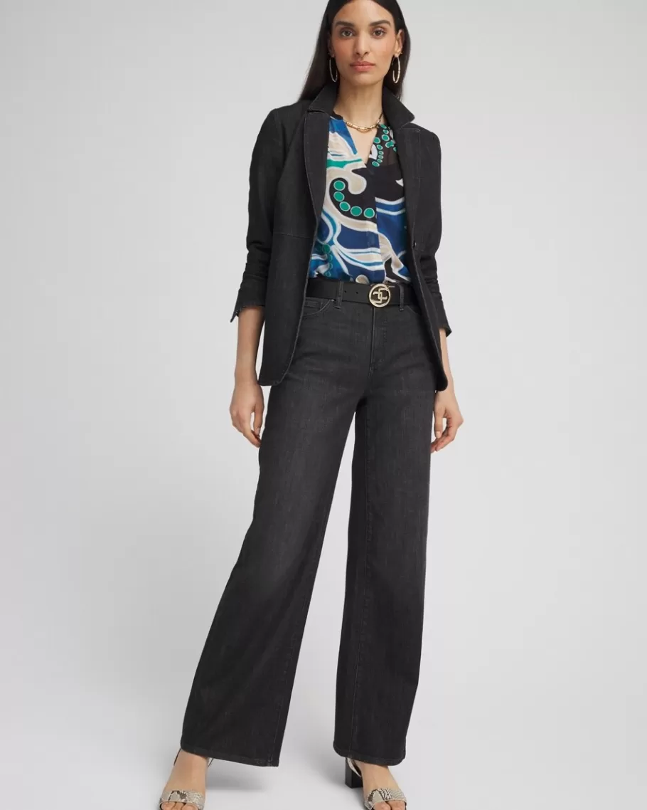 Chico's High Rise Wide Leg Jeans