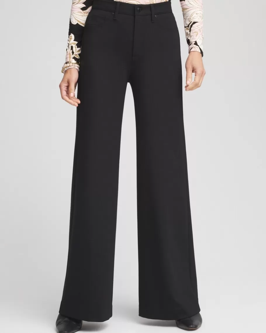 Chico's High Rise Wide Leg Ponte Pants