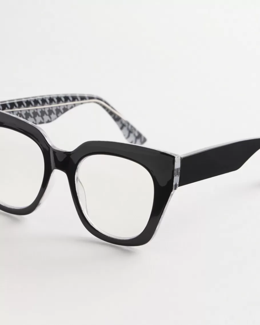 Chico's Houndstooth Cateye Readers