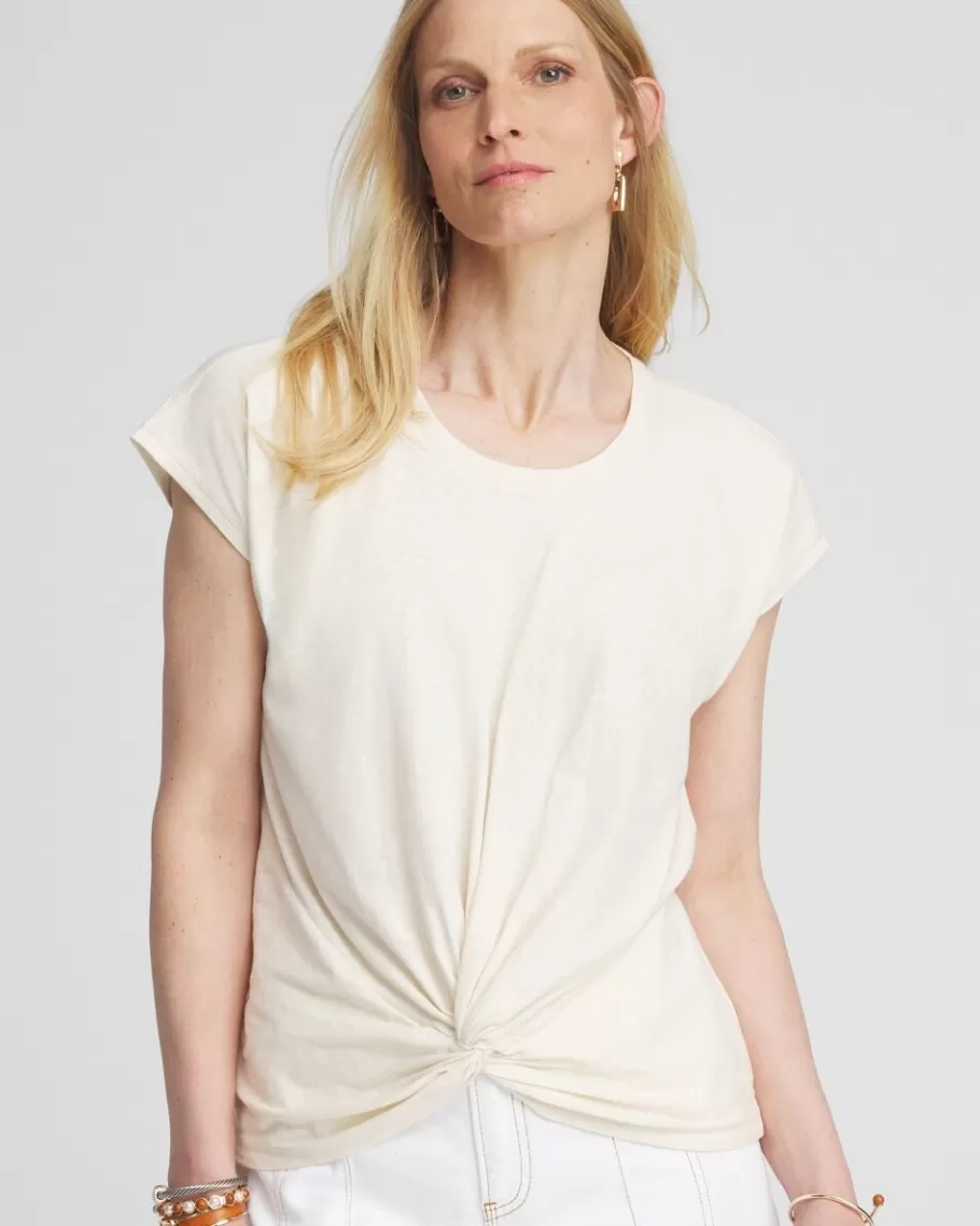 Chico's Inverted Knot Front Tee