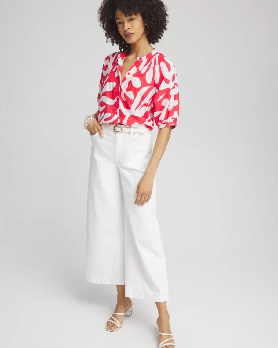 Chico's Island Reef Dolman Sleeve Shirt