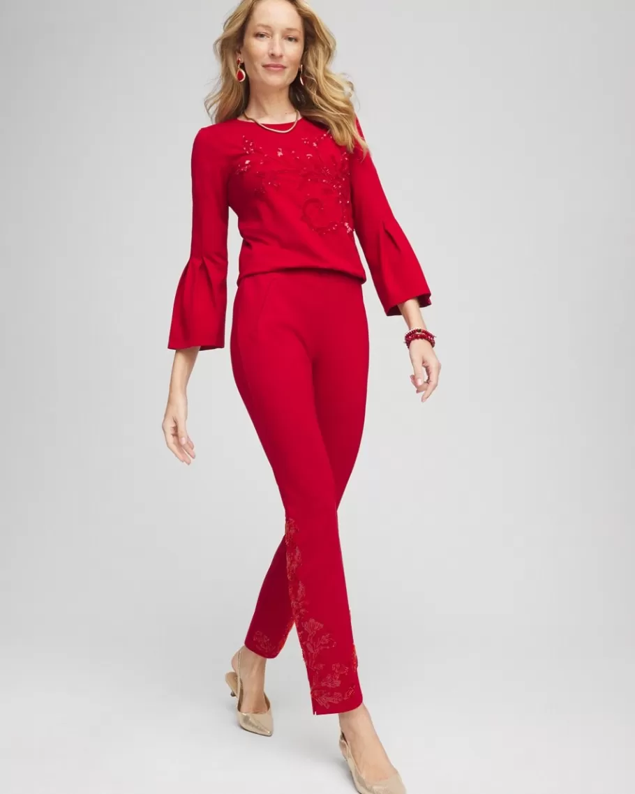 Chico's Juliet Embellished Ankle Pants