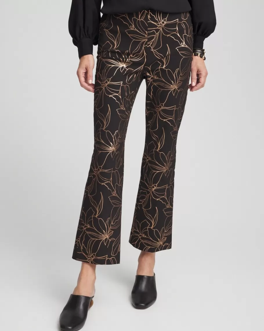 Chico's Juliet Fall Print Kick Flare Pants