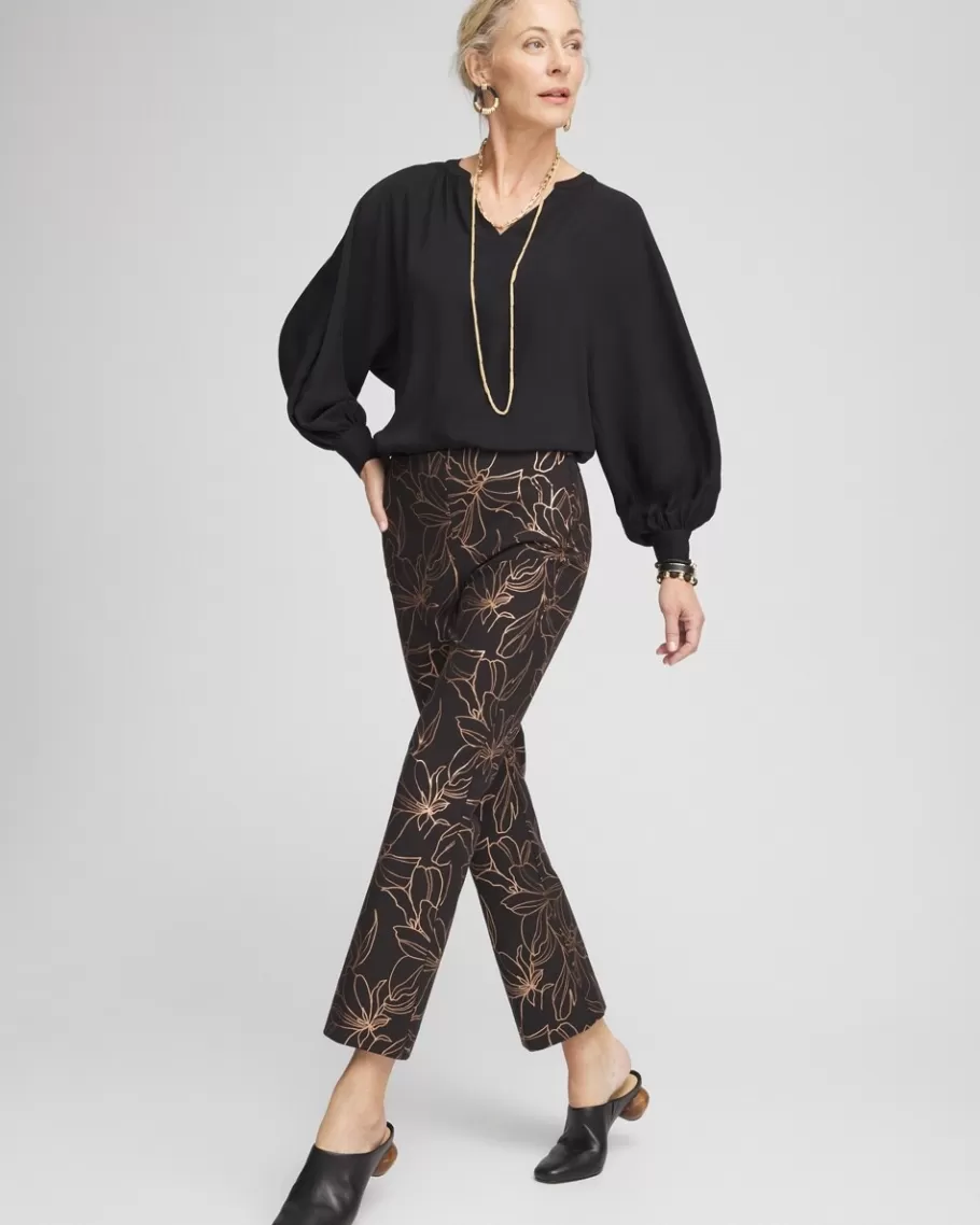 Chico's Juliet Fall Print Kick Flare Pants