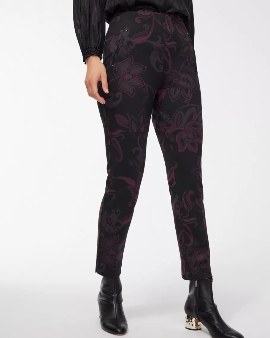 Chico's Juliet Ponte Floral Ankle Pants