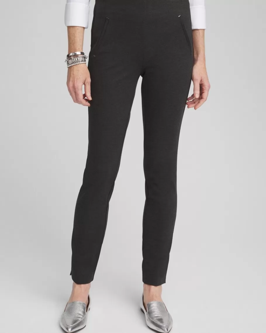 Chico's Juliet Ponte Trim Detail Ankle Pants