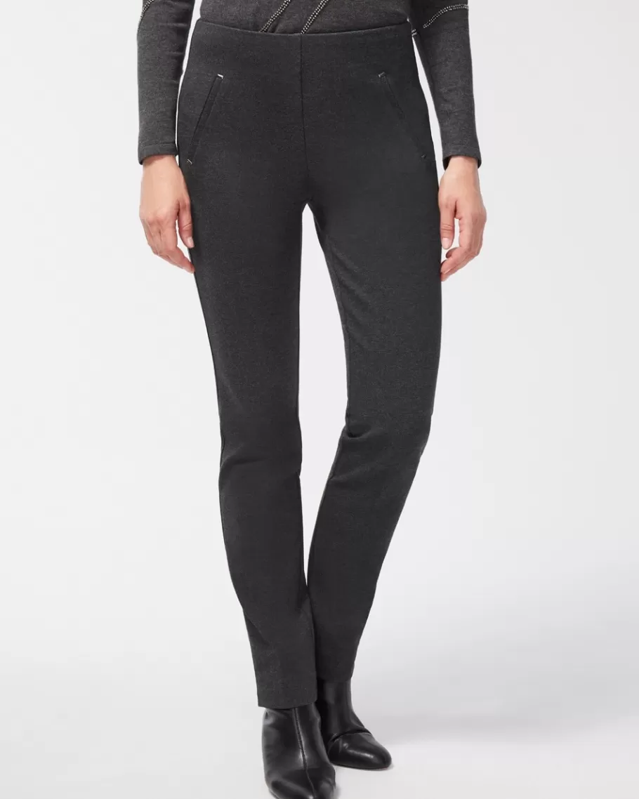 Chico's Juliet Ponte Trim Detail Pants