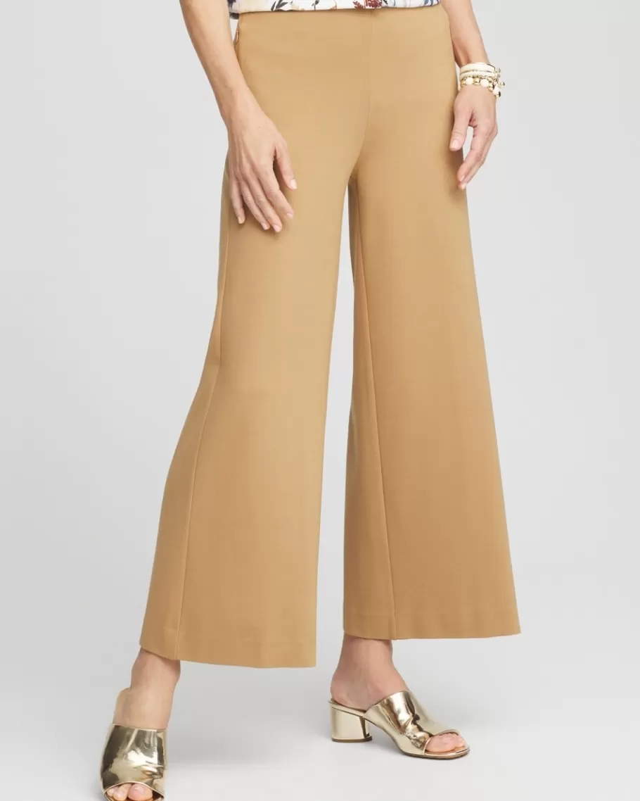 Chico's Juliet Ponte Wide Leg Cropped Pants