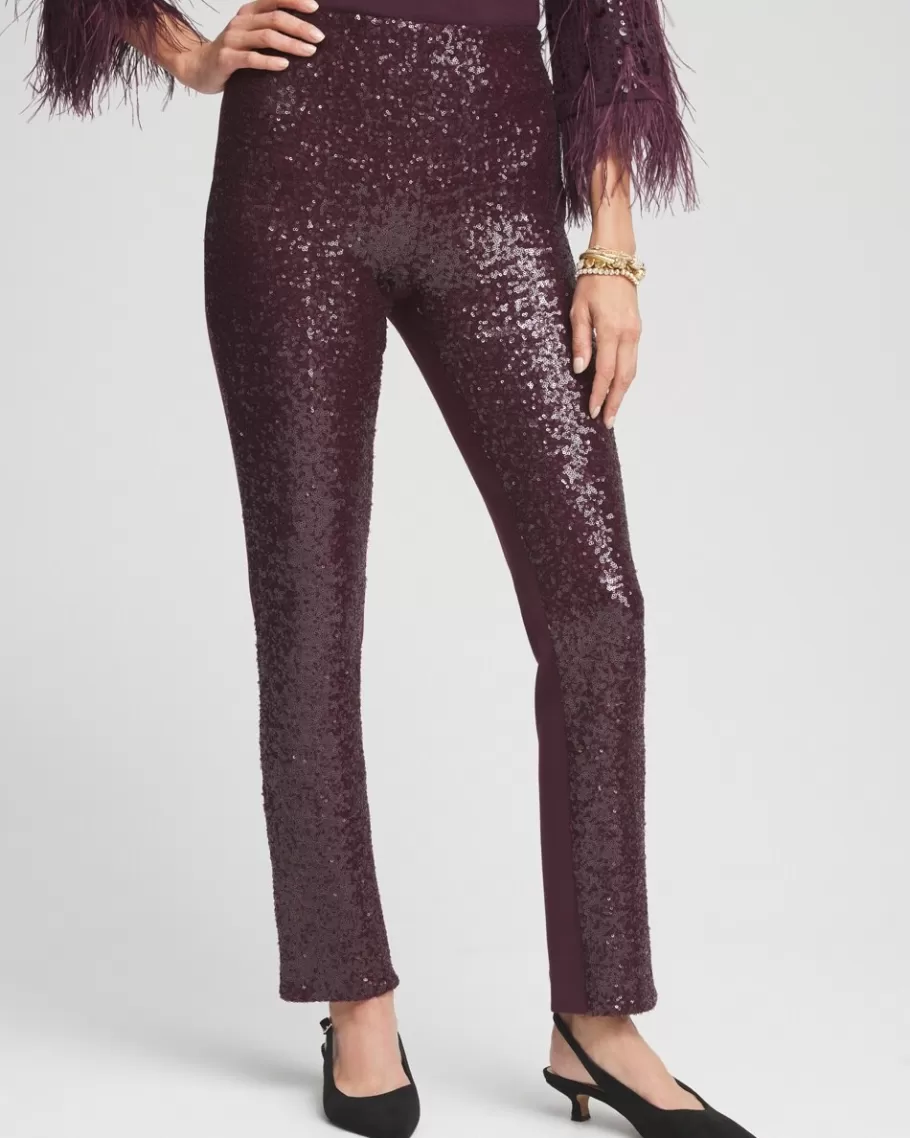 Chico's Juliet Sequin Front Ankle Pants