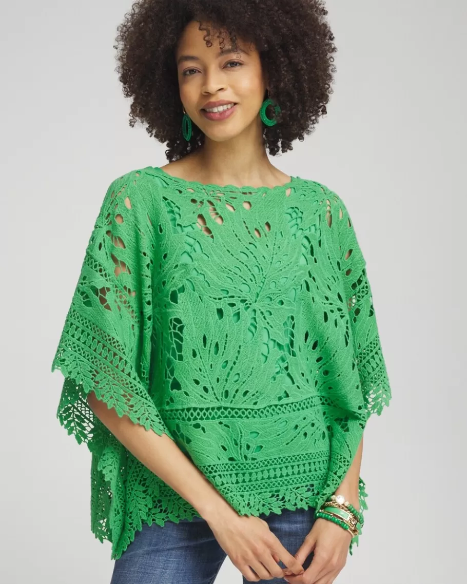 Chico's Lace Crochet Poncho