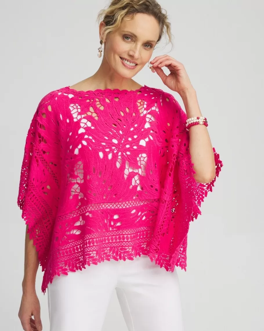 Chico's Lace Crochet Poncho