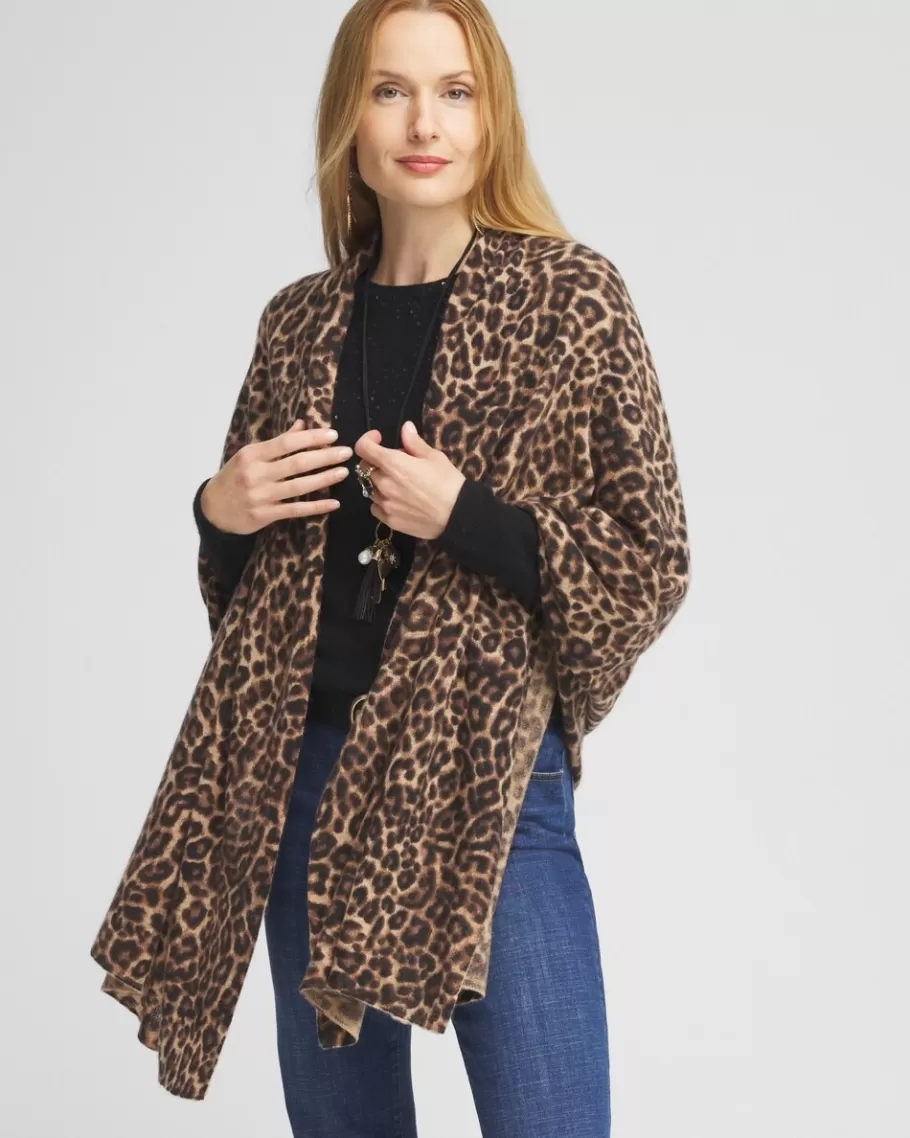 Chico's Leopard Cashmere Wrap