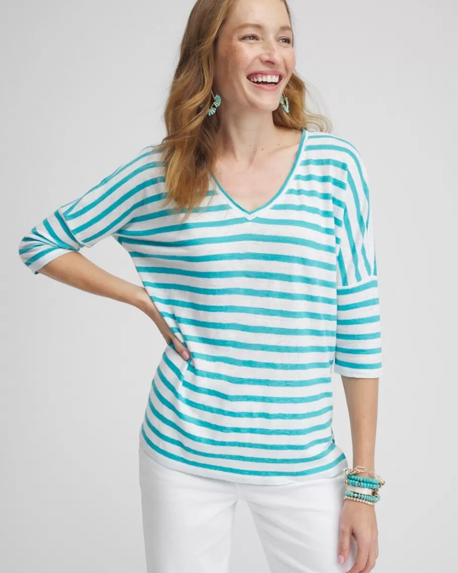 Chico's Linen Drop Shoulder Tunic