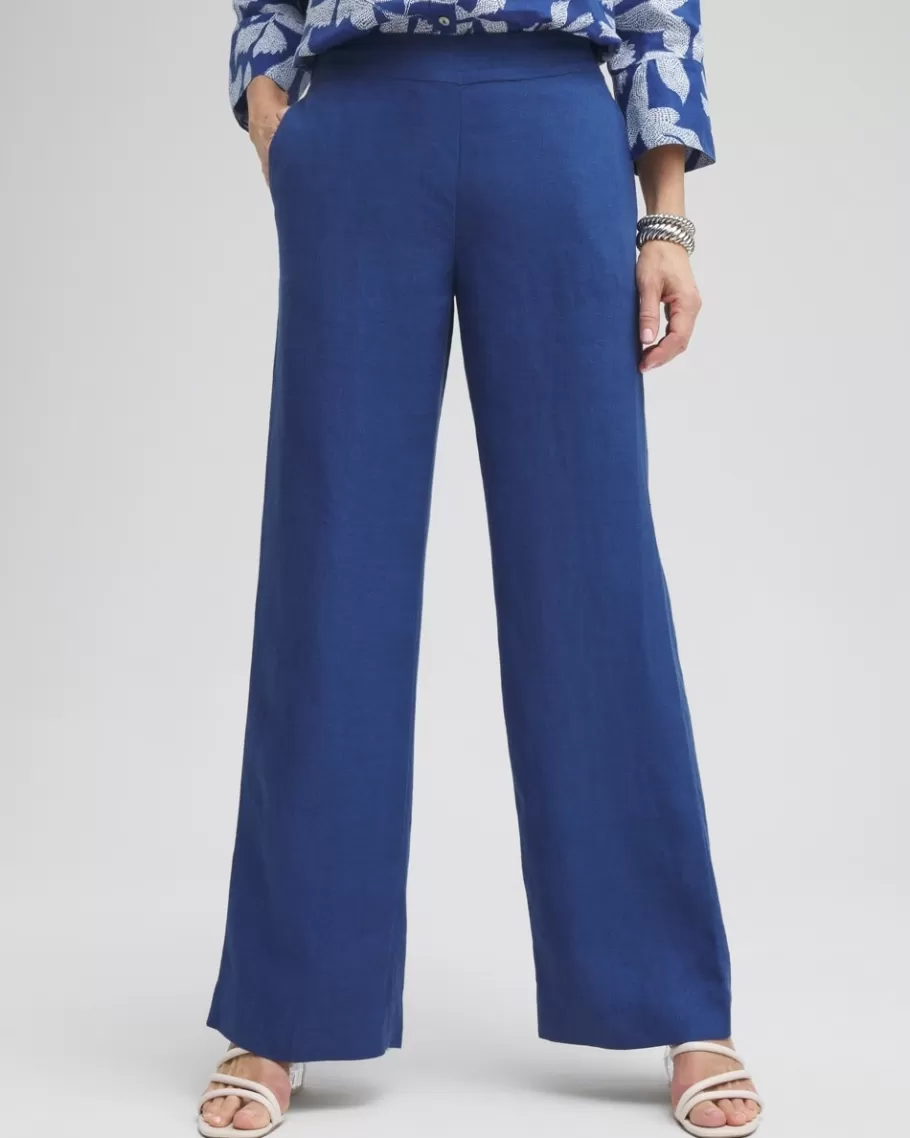 Chico's Linen Trouser Flare Pants