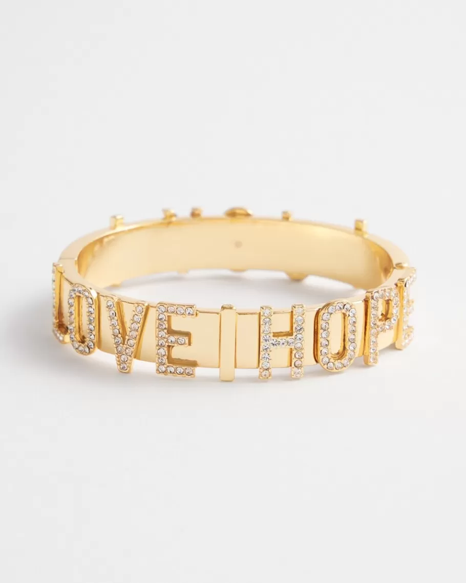 Chico's Love Hope Pavé Bangle Bracelet