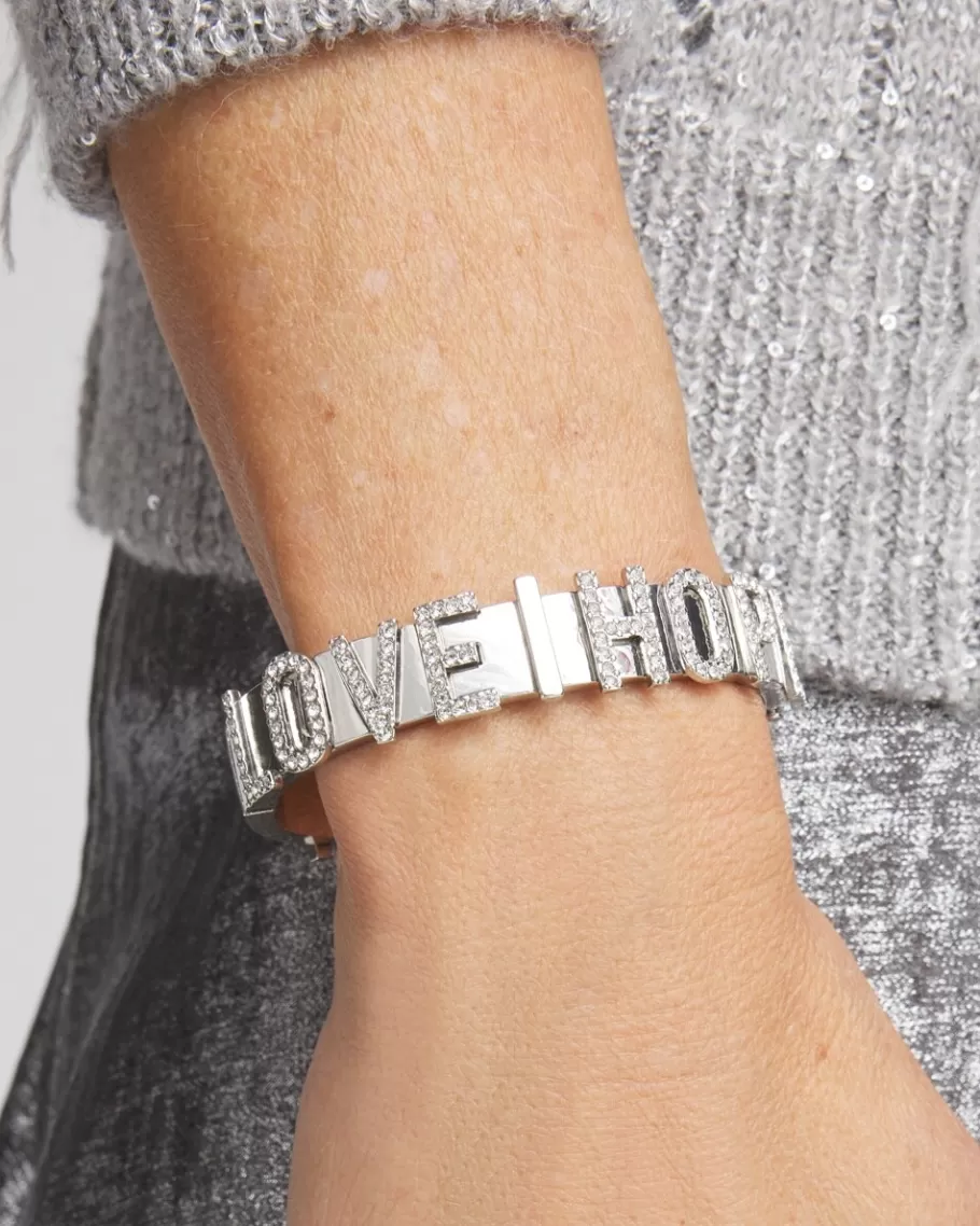 Chico's Love Hope Pavé Bangle Bracelet