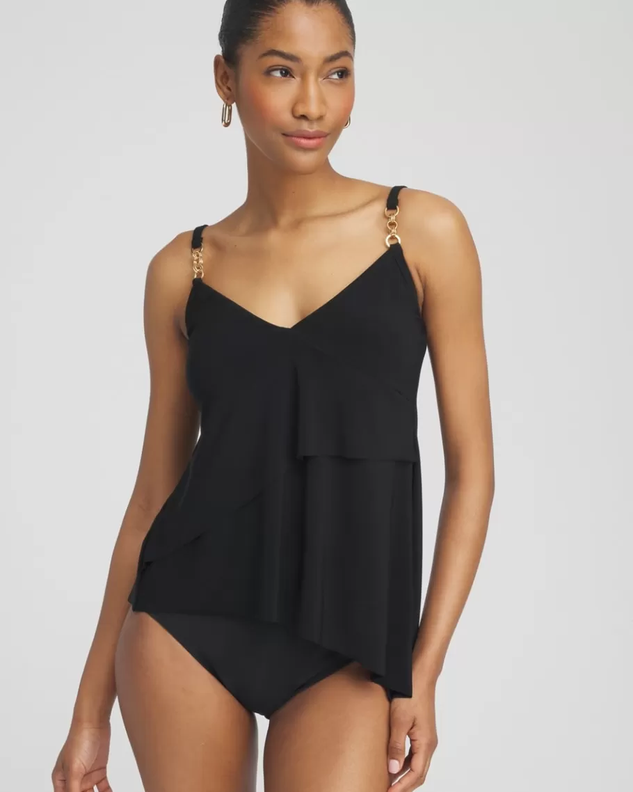 Chico's Magicsuit Chain Link Eliza Tankini Top