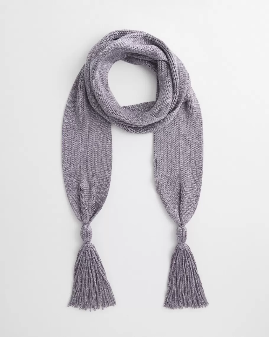 Chico's Metallic Knit Skinny Scarf