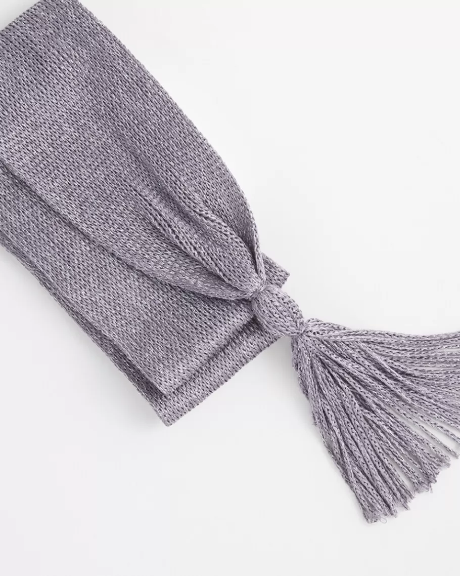 Chico's Metallic Knit Skinny Scarf