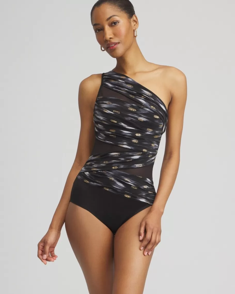 Chico's Miraclesuit Bronze Reign Jena Swimsuit