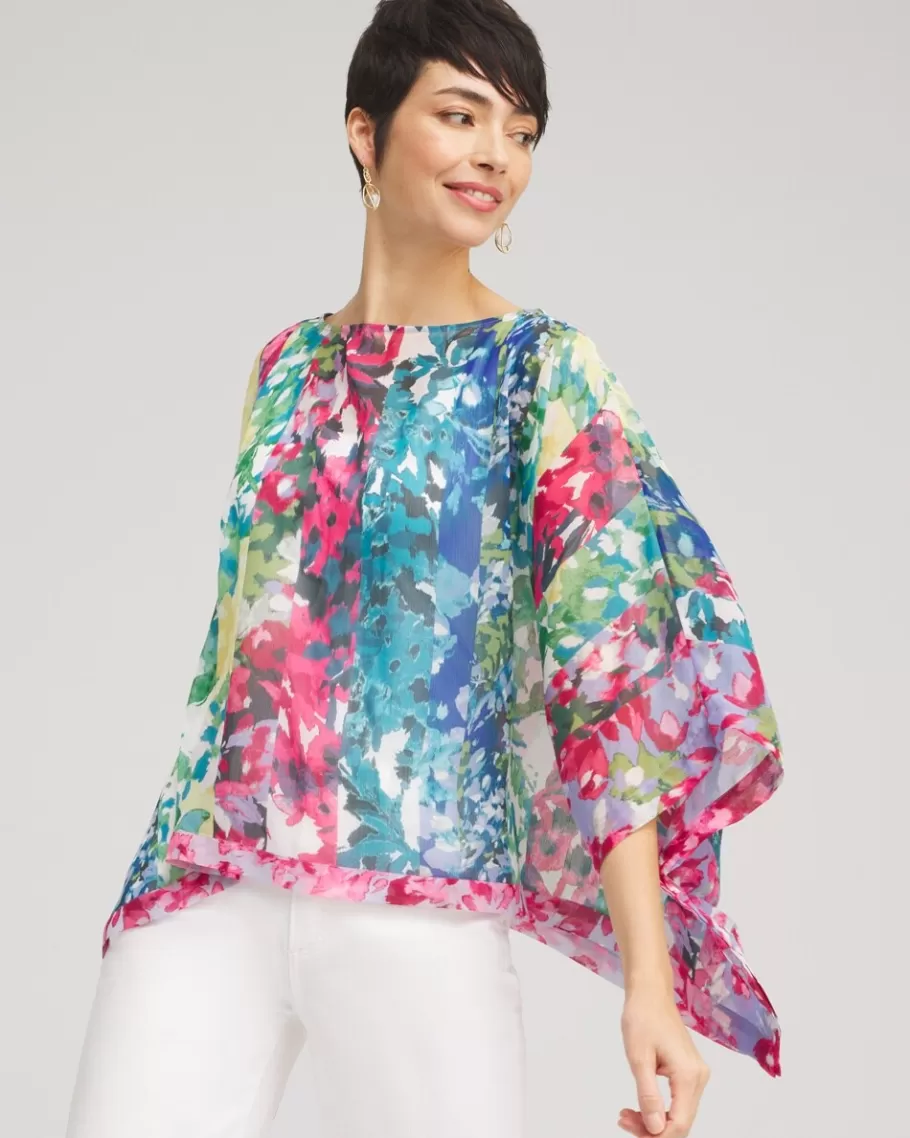 Chico's Mixed Floral Poncho