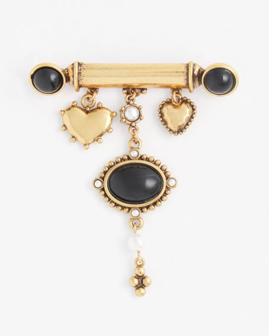 Chico's Mixed Metal Heart Brooch