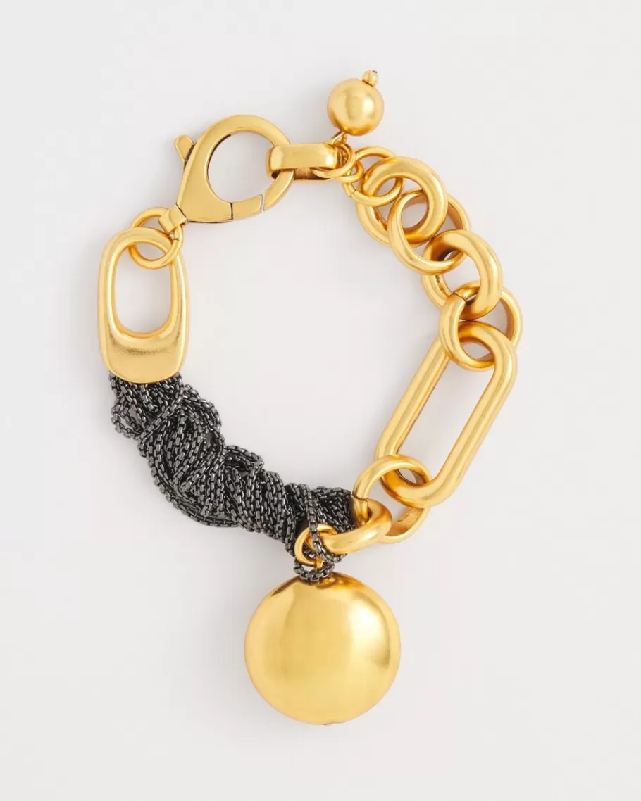 Chico's Mixed Metal Sphere Multistrand Bracelet