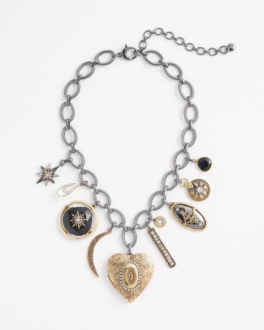 Chico's Charm & Locket Necklace