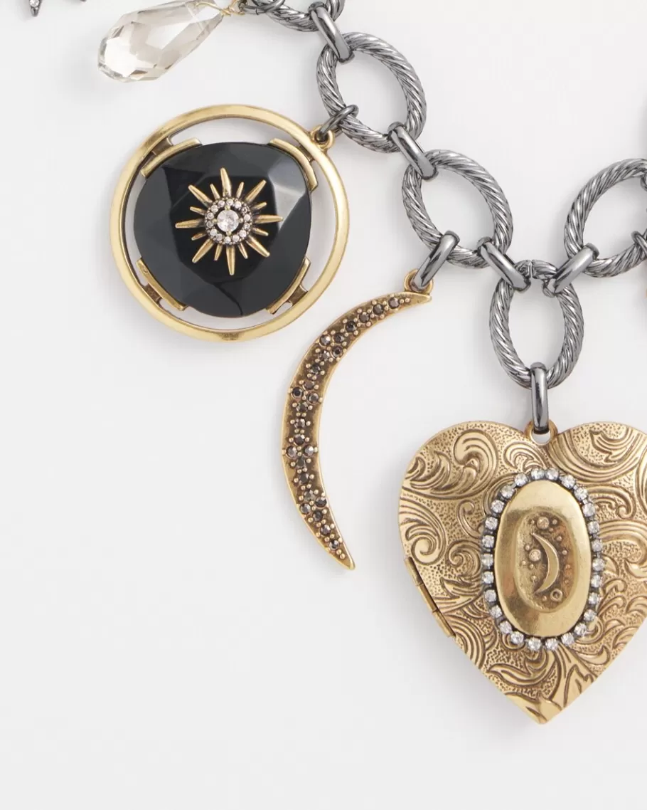 Chico's Charm & Locket Necklace