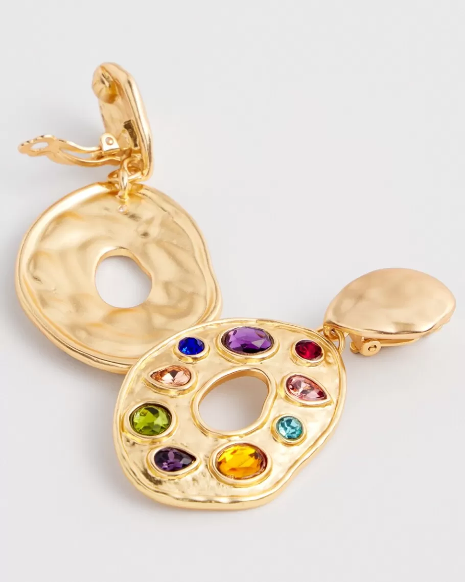 Chico's Multicolor Clip On Drop Earrings