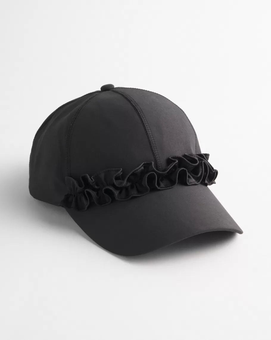 Chico's Neema UPF Satin Ruffle Baseball Cap