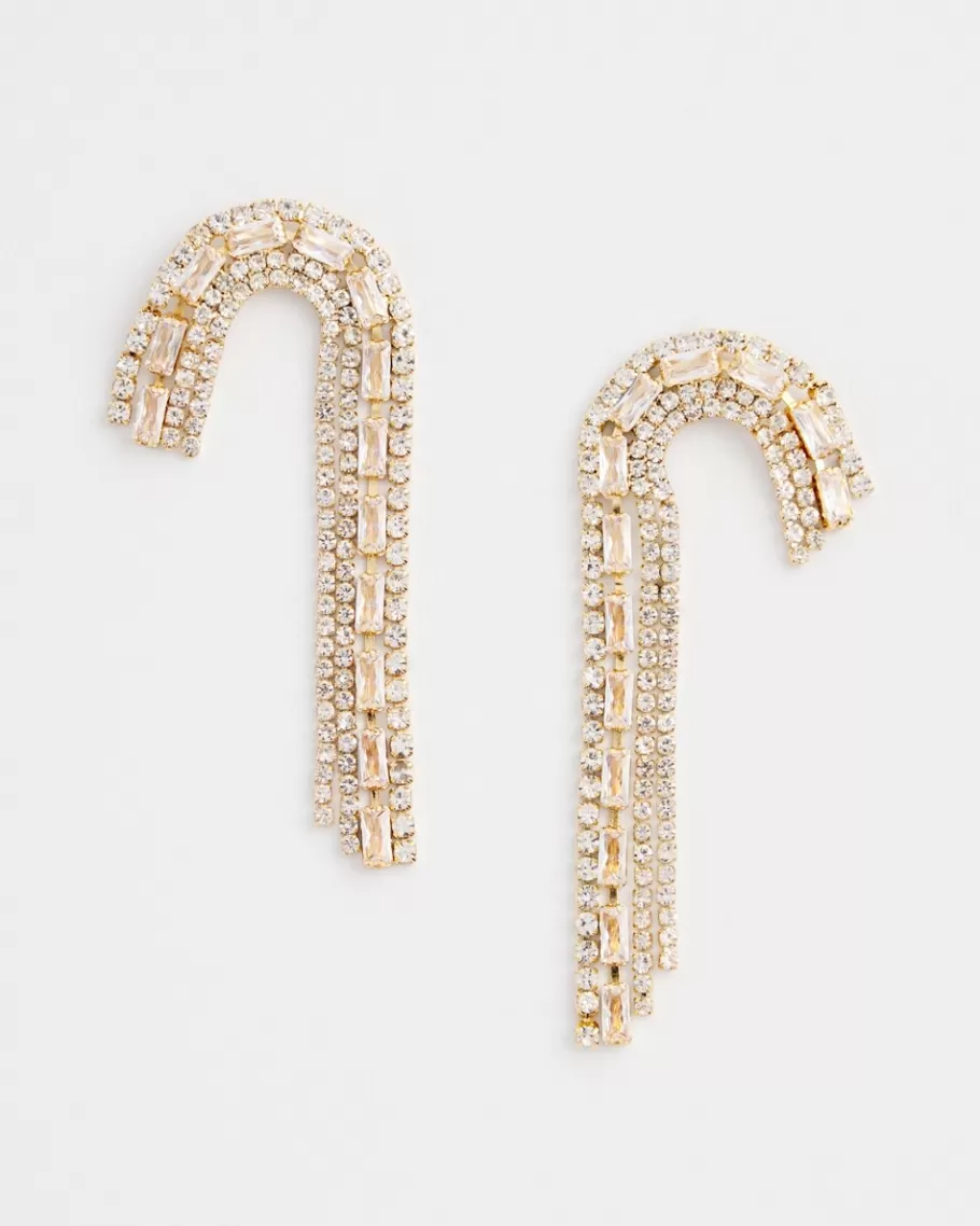 Chico's No Droop™ Embellished Candy Cane Tassel Earrings